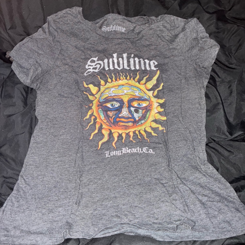 Sublime Sun Graphic Tee in Gray